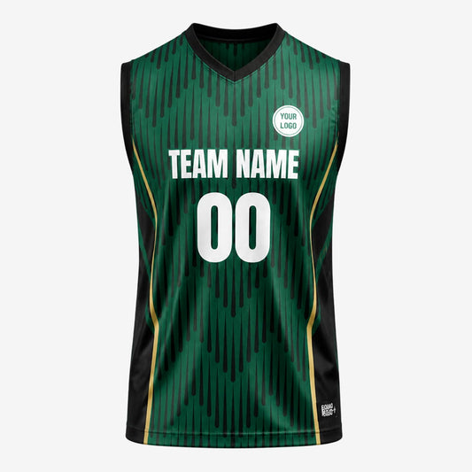 Emerald Strike – Personalized Basketball Jersey & Shorts